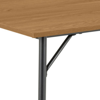 Stół prostokątny loft Peru 120x80cm dąb dziki / czarny Actona