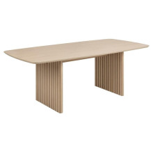 Stół fornirowany na frezowanej podstawie Christo 220x105cm dąb bielony Actona