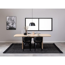 Stół fornirowany na frezowanej podstawie Christo 220x105cm dąb bielony Actona