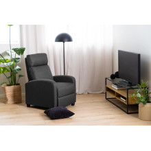 Stolik szklany RTV z półkami Randolf 120x45cm dąb / czarny Actona
