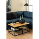 Stolik kawowy z półką loft Gila 90x60cm dąb dziki / czarny Actona