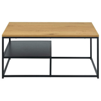 Stolik kawowy z półką loft Gila 90x60cm dąb dziki / czarny Actona