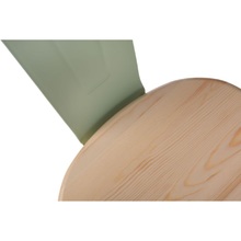 Designerskie Krzesło metalowe Paris Wood zielony/sosna naturalna D2.Design do kuchni i jadalni.