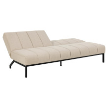 Sofa tapicerowana rozkładana Caix 198cm beżowa na czarnych nogach Actona