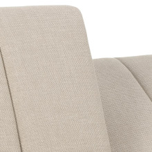 Sofa tapicerowana rozkładana Caix 198cm beżowa na czarnych nogach Actona
