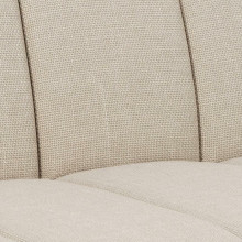 Sofa tapicerowana rozkładana Caix 198cm beżowa na czarnych nogach Actona