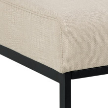 Sofa tapicerowana rozkładana Caix 198cm beżowa na czarnych nogach Actona