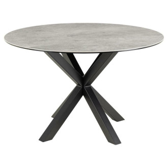 Stół ceramiczny okrągły Heaven 119cm szary anista / czarny Actona