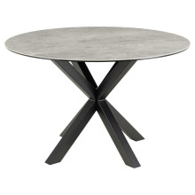 Stół ceramiczny okrągły Heaven 119cm szary anista / czarny Actona