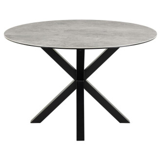 Stół ceramiczny okrągły Heaven 119cm szary anista / czarny Actona