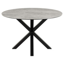 Stół ceramiczny okrągły Heaven 119cm szary anista / czarny Actona