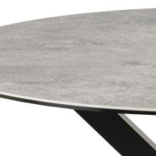 Stół ceramiczny okrągły Heaven 119cm szary anista / czarny Actona