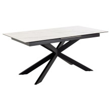 Stół ceramiczny rozkładany Irwine 168-210x90cm biały / czarny Actona