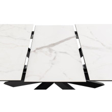 Stół ceramiczny rozkładany Irwine 168-210x90cm biały / czarny Actona