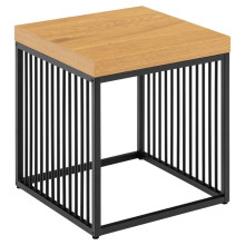 Stolik kwadratowy loft Strington 40x40cm dąb / czarny Actona