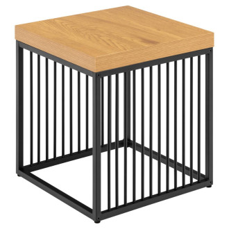 Stolik kwadratowy loft Strington 40x40cm dąb / czarny Actona