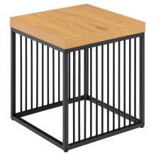 Stolik kwadratowy loft Strington 40x40cm dąb / czarny Actona
