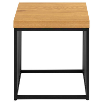 Stolik kwadratowy loft Strington 40x40cm dąb / czarny Actona