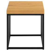 Stolik kwadratowy loft Strington 40x40cm dąb / czarny Actona
