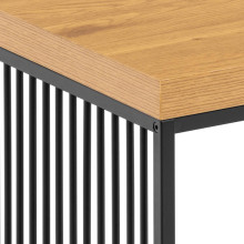 Stolik kwadratowy loft Strington 40x40cm dąb / czarny Actona