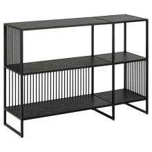 Regał loft 3 półki Strington 120x83cm czarny Actona