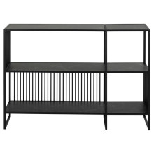 Regał loft 3 półki Strington 120x83cm czarny Actona