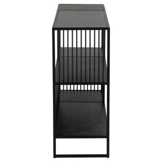 Regał loft 3 półki Strington 120x83cm czarny Actona