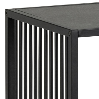Regał loft 3 półki Strington 120x83cm czarny Actona