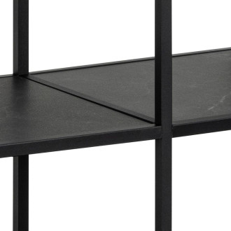 Regał loft 3 półki Strington 120x83cm czarny Actona