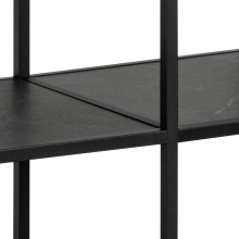 Regał loft 3 półki Strington 120x83cm czarny Actona