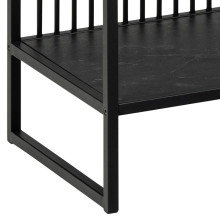 Regał loft 3 półki Strington 120x83cm czarny Actona