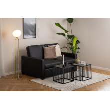 Stolik kwadratowy loft Strington 40x40cm czarny marmur / czarny Actona