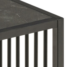 Stolik kwadratowy loft Strington 40x40cm czarny marmur / czarny Actona