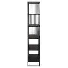 Regał loft 6 półek Strington 85x185cm czarny Actona