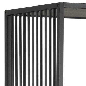 Regał loft 6 półek Strington 85x185cm czarny Actona