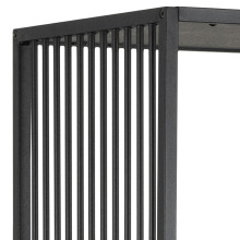 Regał loft 6 półek Strington 85x185cm czarny Actona