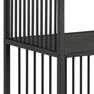 Regał loft 6 półek Strington 85x185cm czarny Actona