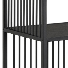 Regał loft 6 półek Strington 85x185cm czarny Actona