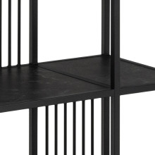 Regał loft 6 półek Strington 85x185cm czarny Actona