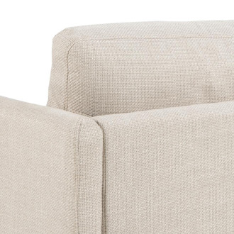 Sofa narożna tapicerowana na drewnianych nóżkach Milly 201cm beżowa Actona