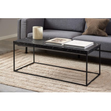 Stolik prostokątny Barossa 110x55cm czarny marmur / czarny Actona