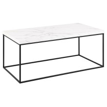 Stolik prostokątny Barossa 110x55cm biały marmur / czarny Actona