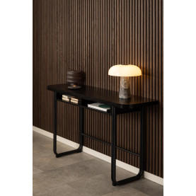 Konsola rozkładana z półką Darlington 140x40-80cm czarna Actona