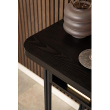 Konsola rozkładana z półką Darlington 140x40-80cm czarna Actona