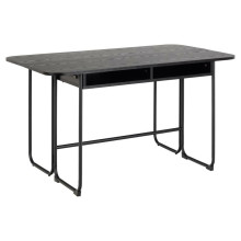 Konsola rozkładana z półką Darlington 140x40-80cm czarna Actona