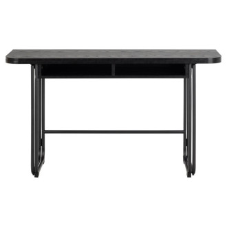 Konsola rozkładana z półką Darlington 140x40-80cm czarna Actona