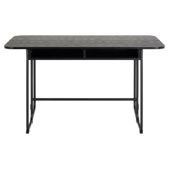 Konsola rozkładana z półką Darlington 140x40-80cm czarna Actona