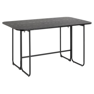 Konsola rozkładana z półką Darlington 140x40-80cm czarna Actona