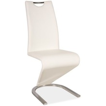 Krzesło nowoczesne z ekoskóry H-090 białe Signal do jadalni, kuchni i salonu.
