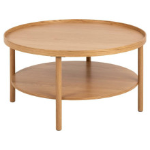 Stolik okrągły  z półką Banbury 80cm dąb Actona